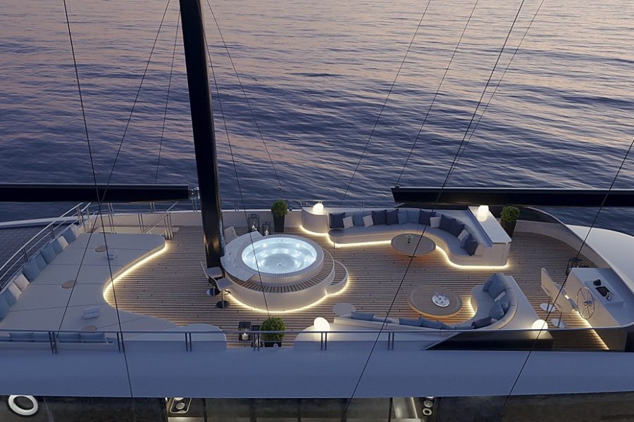 Sun deck with jacuzzi